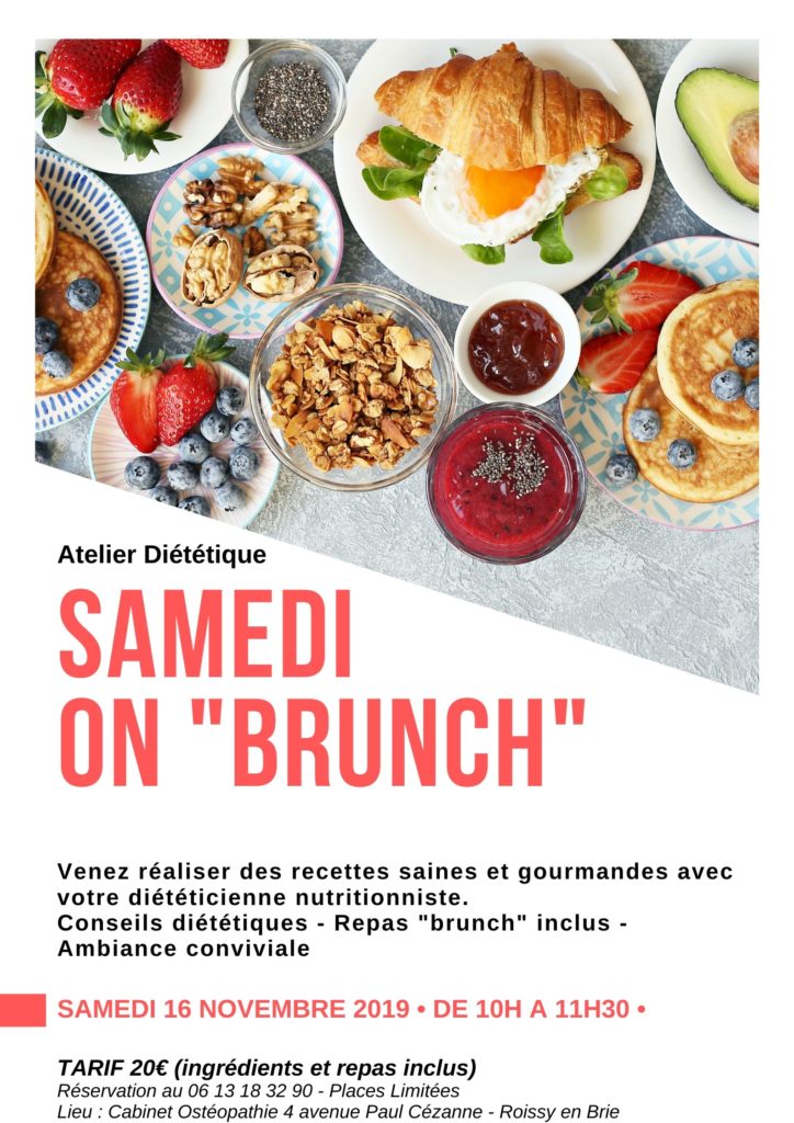 Atelier diététique Brunch Roissy en Brie
